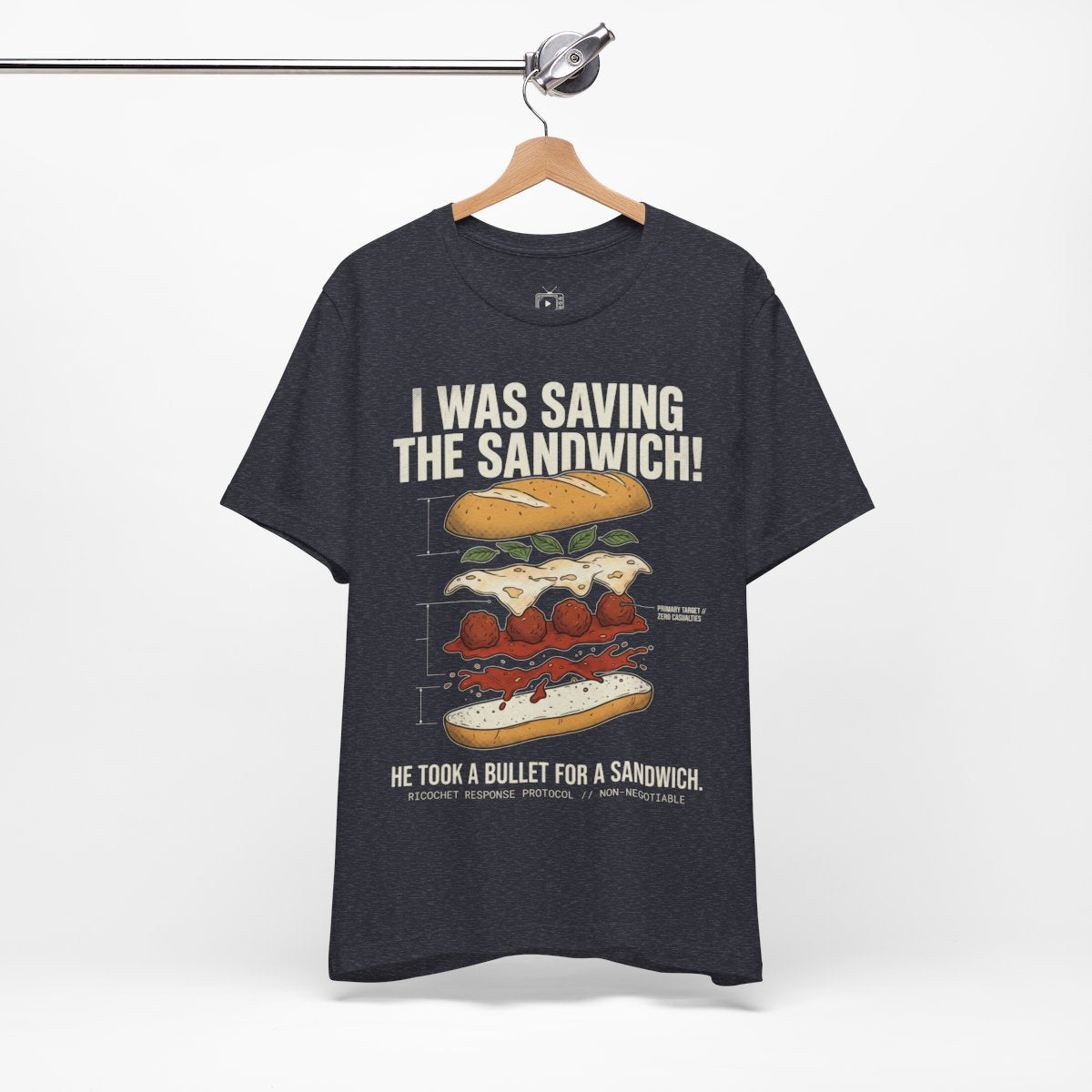 Bella+Canvas 3001 - HANGING-2 - Heather Navy